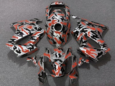 2002-2013 Honda VFR 800 Motorcycle Fairings - Red Camouflage Canada for Sale