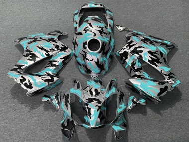 2002-2013 Honda VFR 800 Motorcycle Fairings - Teal Camouflage Canada for Sale