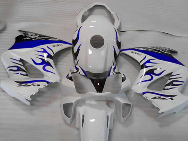 2002-2013 Honda VFR 800 Motorcycle Fairings - White Blue Flame Canada for Sale