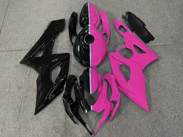 2005-2006 Suzuki GSXR 1000 Motorcycle Fairings - Glossy Black and Pink Canada for Sale