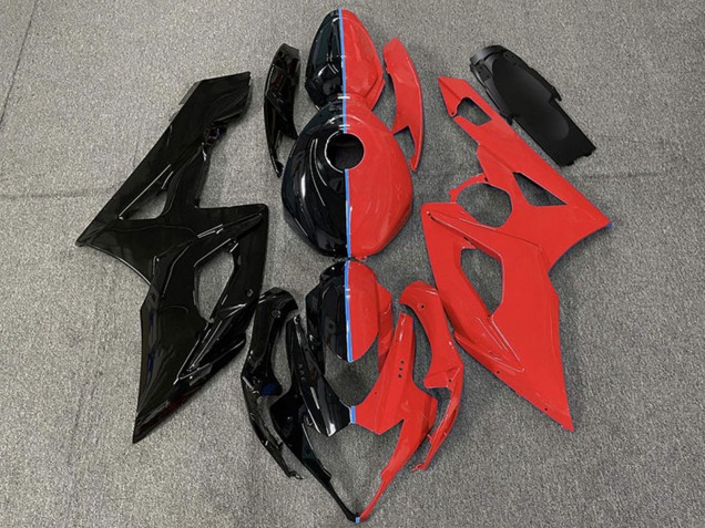 2005-2006 Suzuki GSXR 1000 Motorcycle Fairings - Glossy Black and Red Canada for Sale
