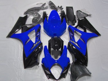 2007-2008 Suzuki GSXR 1000 Motorcycle Fairing - Blue Glossy Black Canada for Sale