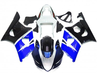 2003-2004 Suzuki GSXR 1000 Motorcycle Fairings - White Blue Glossy Black Canada for Sale