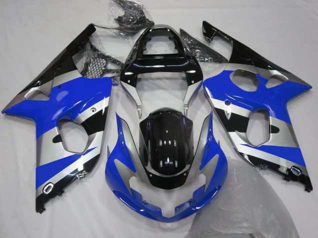 2000-2002 Suzuki GSXR 1000 Motorcycle Fairings - Blue Silver Black OEM Style Canada for Sale