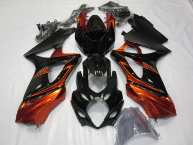 2007-2008 Suzuki GSXR 1000 Motorcycle Fairings - Orange Black Canada for Sale
