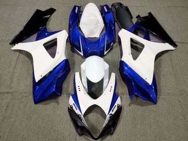 2007-2008 Suzuki GSXR 1000 Motorcycle Fairings - White Blue Black Canada for Sale