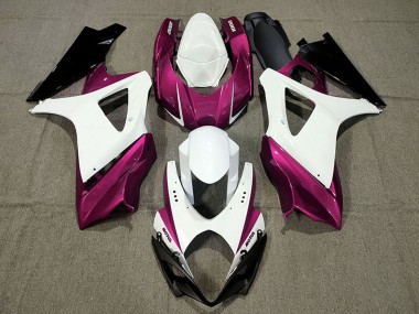 2007-2008 Suzuki GSXR 1000 Motorcycle Fairings - White Pink Black Canada for Sale