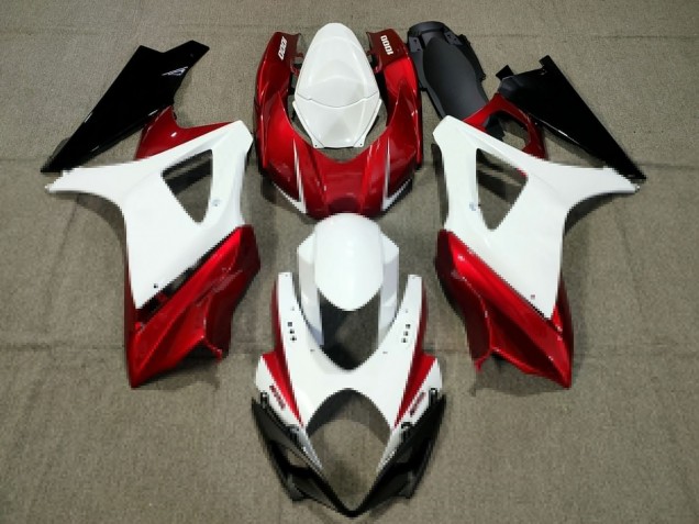 2007-2008 Suzuki GSXR 1000 Motorcycle Fairing - White Red Black Canada for Sale