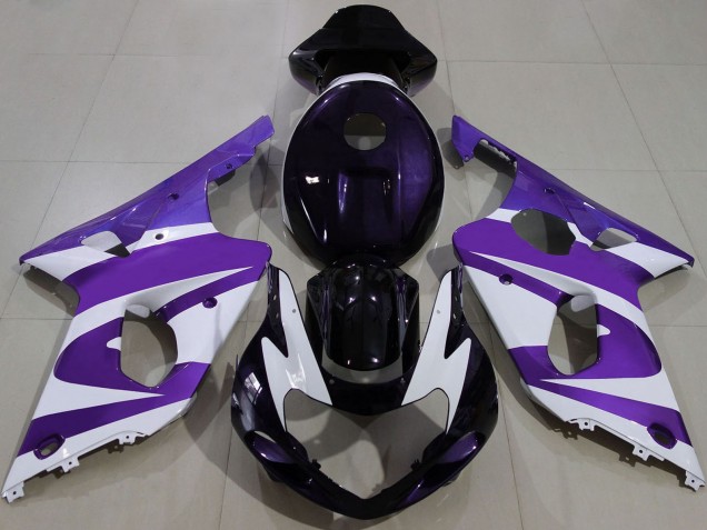 2000-2002 Suzuki GSXR 1000 Motorcycle Fairings - Purple White Black Canada for Sale