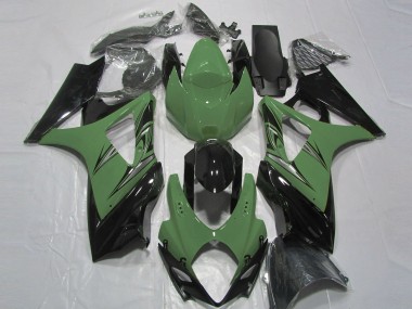 2007-2008 Suzuki GSXR 1000 Motorcycle Fairings - Forest Green Glossy Black Canada for Sale