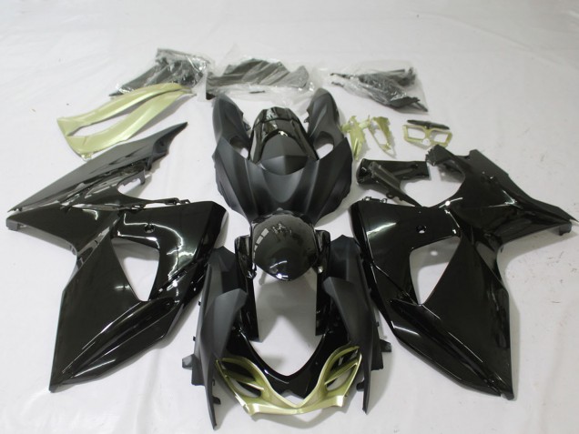 2009-2016 Suzuki GSXR 1000 Motorcycle Fairings - Glossy Black Silver Canada for Sale