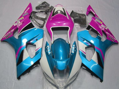 2003-2004 Suzuki GSXR 1000 Motorcycle Fairings - Light Blue White Pink Canada for Sale