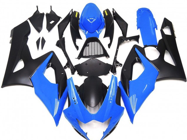 2005-2006 Suzuki GSXR 1000 Motorcycle Fairings - Blue Matte Black Yellow Canada for Sale