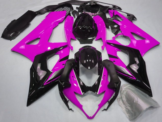 2005-2006 Suzuki GSXR 1000 Motorcycle Fairings - Pink Glossy Black Canada for Sale