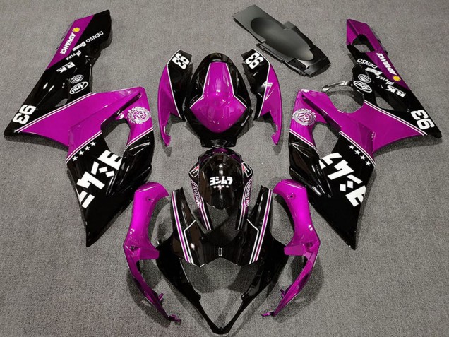 2005-2006 Suzuki GSXR 1000 Motorcycle Fairings - Pink Glossy Black White Canada for Sale