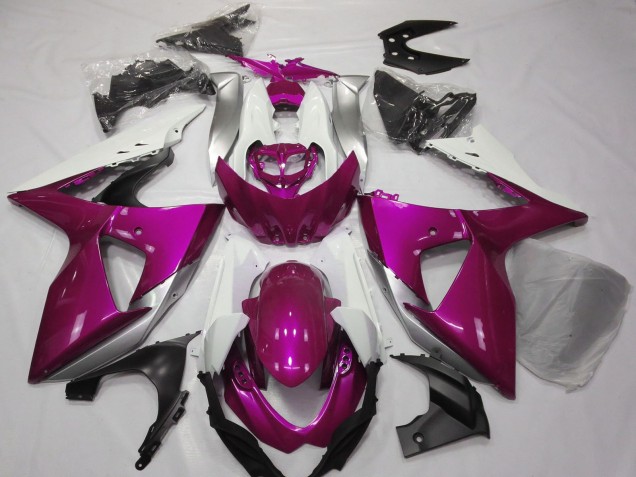 2009-2016 Suzuki GSXR 1000 Motorcycle Fairings - Pink White Canada for Sale