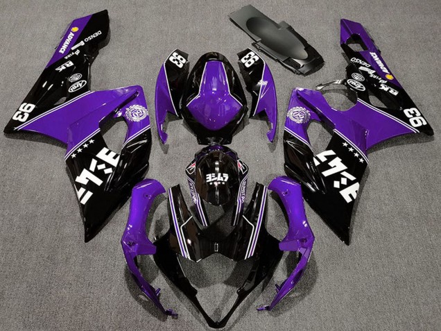 2005-2006 Suzuki GSXR 1000 Motorcycle Fairings - Purple Glossy Black White Canada for Sale