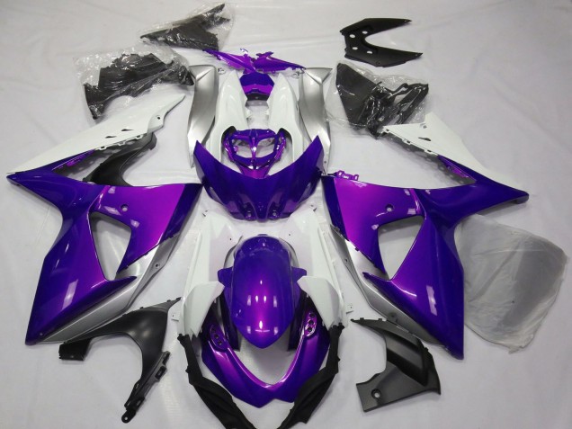 2009-2016 Suzuki GSXR 1000 Motorcycle Fairings - Purple White Canada for Sale