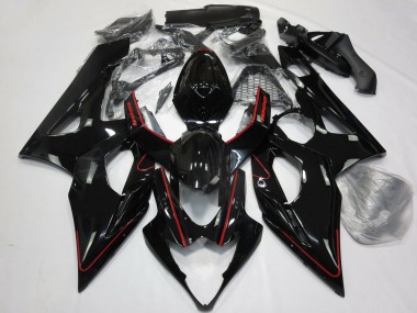 2005-2006 Suzuki GSXR 1000 Motorcycle Fairings - Glossy Black Red Canada for Sale