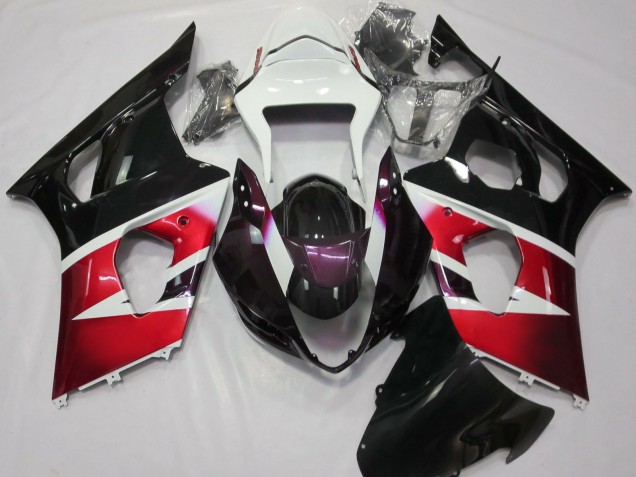 2003-2004 Suzuki GSXR 1000 Motorcycle Fairings - Red White Glossy Black Canada for Sale