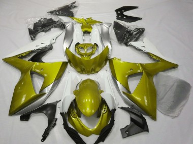 2009-2016 Suzuki GSXR 1000 Motorcycle Fairings - White Yellow Canada for Sale