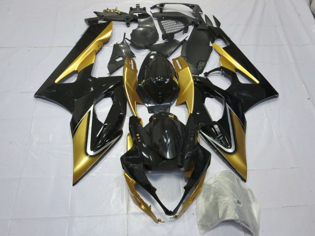 2005-2006 Suzuki GSXR 1000 Motorcycle Fairings - Gold Black Canada for Sale