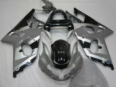 2000-2002 Suzuki GSXR 1000 Motorcycle Fairings - Grey Silver Glossy Black OEM Style Canada for Sale