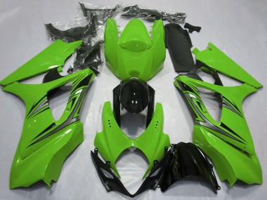 2007-2008 Suzuki GSXR 1000 Motorcycle Fairings - Green Glossy Black OEM Style Canada for Sale