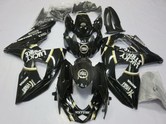 2009-2016 Suzuki GSXR 1000 Motorcycle Fairings - Glossy Black Lucky Strike Canada for Sale