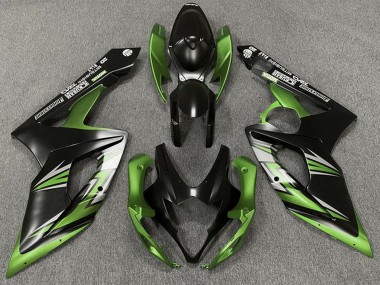 2005-2006 Suzuki GSXR 1000 Motorcycle Fairing - Matte Black Green Canada for Sale