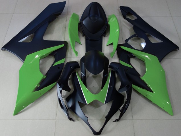 2005-2006 Suzuki GSXR 1000 Motorcycle Fairings - Matte Black Green Canada for Sale