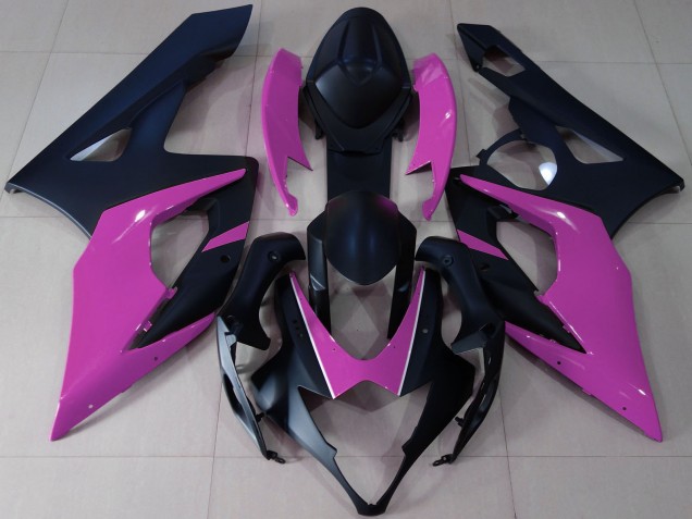 2005-2006 Suzuki GSXR 1000 Motorcycle Fairings - Matte Black Pink Canada for Sale