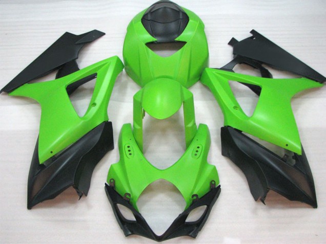 2007-2008 Suzuki GSXR 1000 Motorcycle Fairings - Green Matte Black Canada for Sale