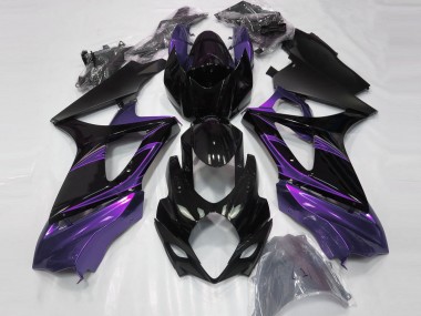2007-2008 Suzuki GSXR 1000 Motorcycle Fairings - Glossy Black Purple Canada for Sale