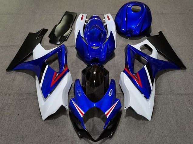 2007-2008 Suzuki GSXR 1000 Motorcycle Fairings - White Blue Red Black OEM Style Canada for Sale