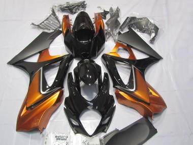 2007-2008 Suzuki GSXR 1000 Motorcycle Fairings - Orange Glossy Black Matte Black Canada for Sale