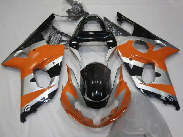 2000-2002 Suzuki GSXR 1000 Motorcycle Fairings - Orange Silver Glossy Black OEM Style Canada for Sale