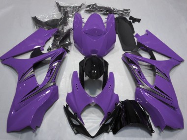 2007-2008 Suzuki GSXR 1000 Motorcycle Fairings - Purple Glossy Black OEM Style Canada for Sale
