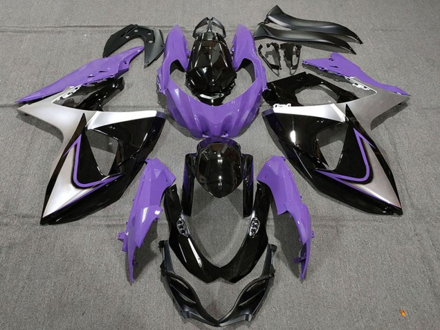 2009-2016 Suzuki GSXR 1000 Motorcycle Fairings - Purple Silver Black Canada for Sale