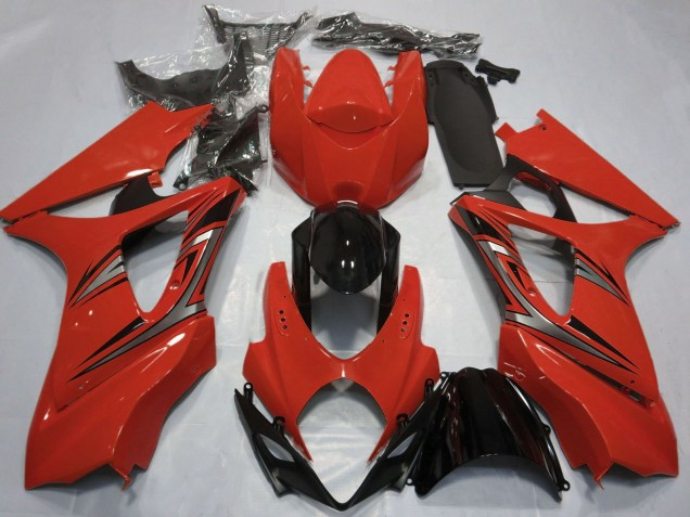 2007-2008 Suzuki GSXR 1000 Motorcycle Fairings - Red Glossy Black OEM Style Canada for Sale