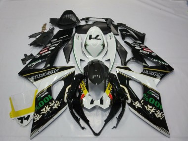 2005-2006 Suzuki GSXR 1000 Motorcycle Fairings - White Black Yellow Red GREEN RockStar Canada for Sale