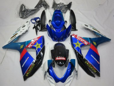 2009-2016 Suzuki GSXR 1000 Motorcycle Fairings - Blue Red Black White RockStar Canada for Sale