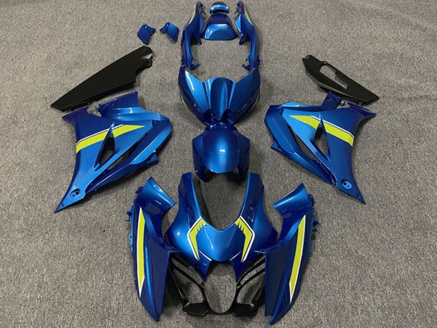 2017-2024 Suzuki GSXR 1000 Motorcycle Fairings - Blue Yellow Style Canada for Sale