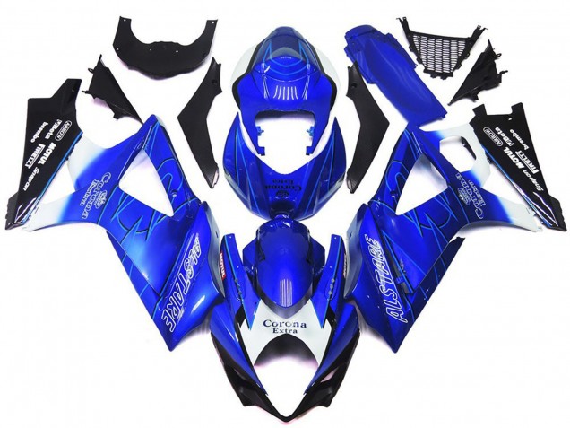 2007-2008 Suzuki GSXR 1000 Motorcycle Fairings - Blue White Black Corona Canada for Sale