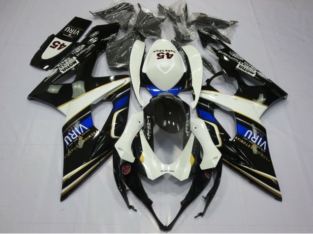 2005-2006 Suzuki GSXR 1000 Motorcycle Fairings - White Blue Black Yellow Viru Canada for Sale