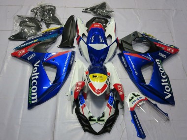 2009-2016 Suzuki GSXR 1000 Motorcycle Fairings - White Blue Yellow Red Voltcom 22 Canada for Sale