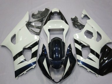 2003-2004 Suzuki GSXR 1000 Motorcycle Fairings - White Glossy Black Canada for Sale