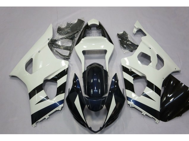 2003-2004 Suzuki GSXR 1000 Motorcycle Fairings - White Glossy Black Canada for Sale
