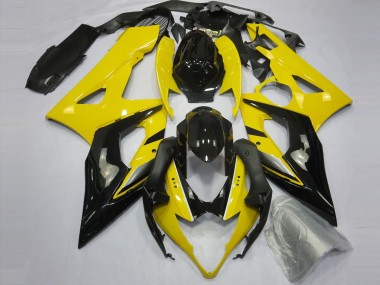 2005-2006 Suzuki GSXR 1000 Motorcycle Fairings - Yellow Glossy Black Canada for Sale
