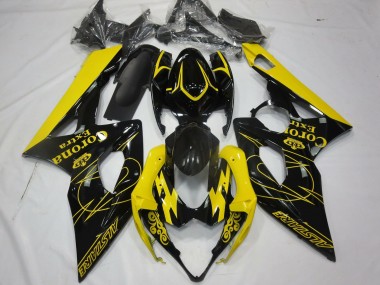 2005-2006 Suzuki GSXR 1000 Motorcycle Fairings - Yellow Black Corona Alstare Canada for Sale